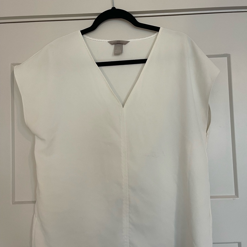 H&M White Sleeveless Top